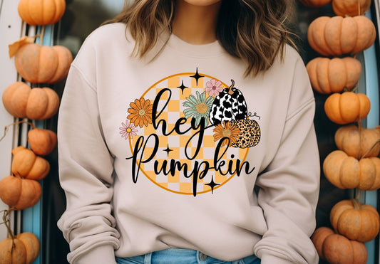 Hey Pumpkin Retro Circle