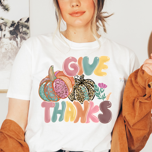 Give Thanks Colorful Leopard