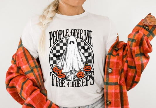 People Give Me The Creeps Checkered black