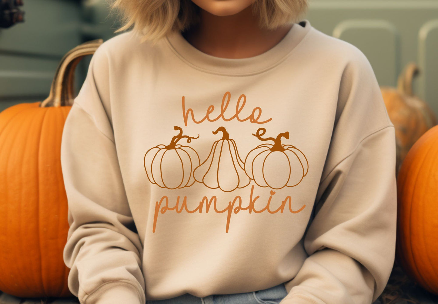 Hello Pumpkin Trio (orange)