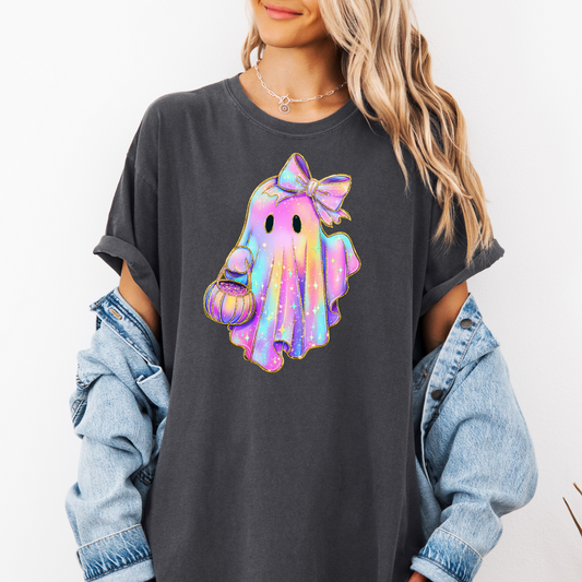 Faux Iridescent Ghost Candy Bucket