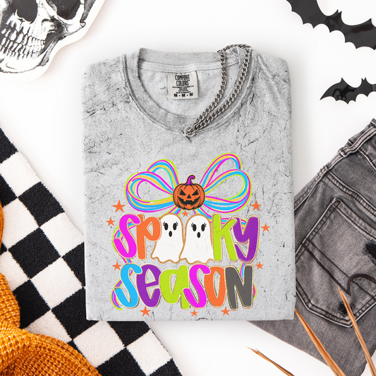 Spooky Season Colorful Coquette Pumpkin