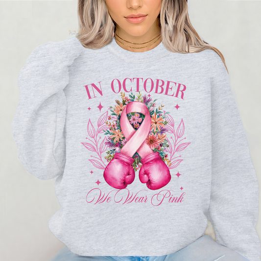 In October We Wear Pink Floral