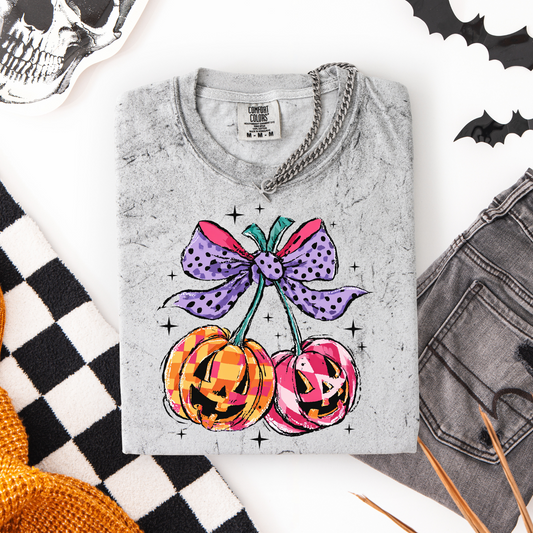 Checkered Jack O Lantern Cherries