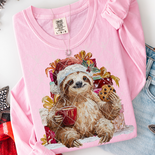 Painted Christmas Sloth