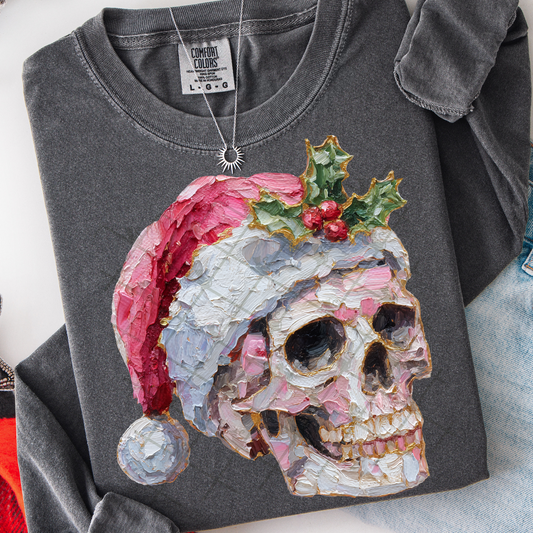 Painted Christmas Skull