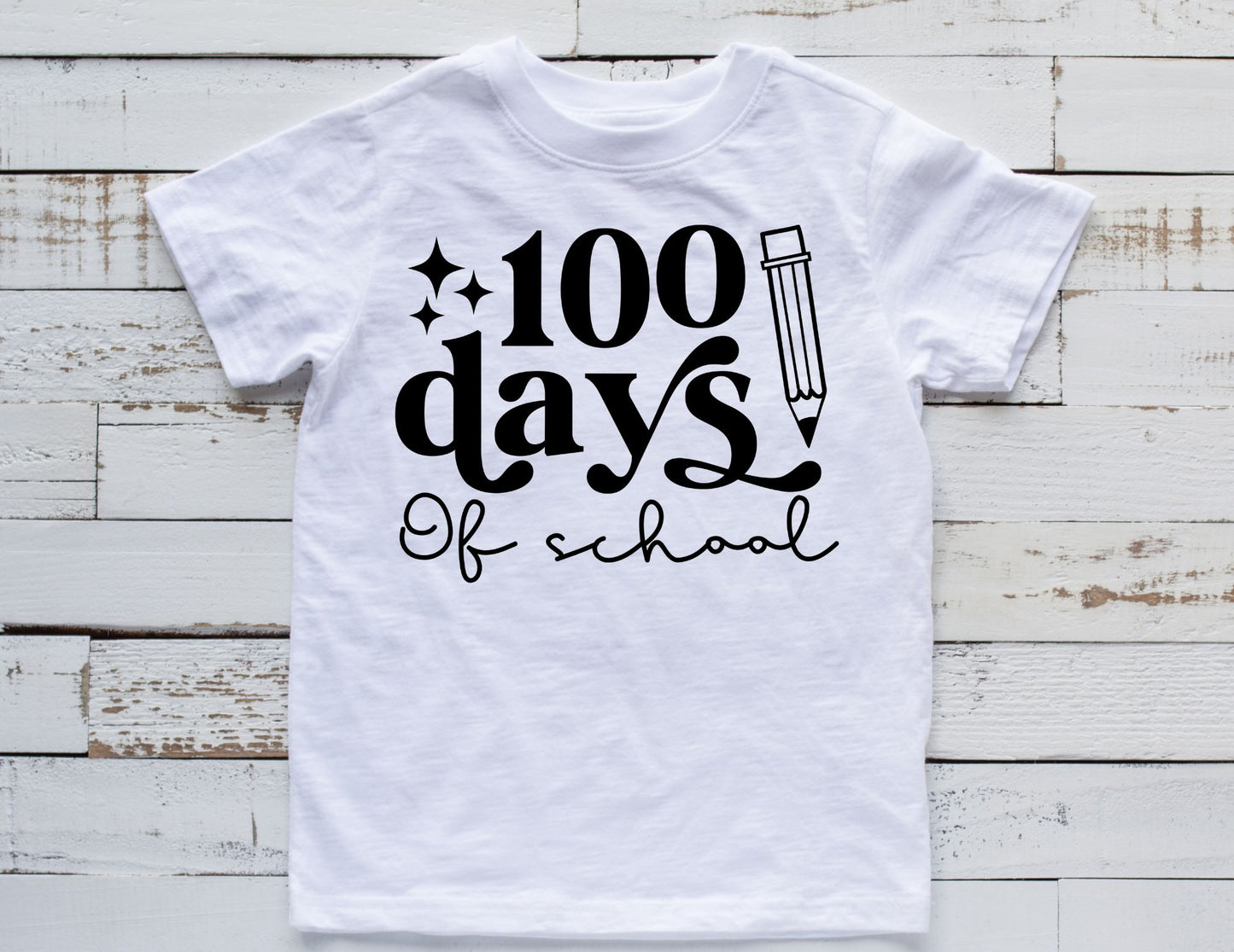 100 Days Of School Black Pencil