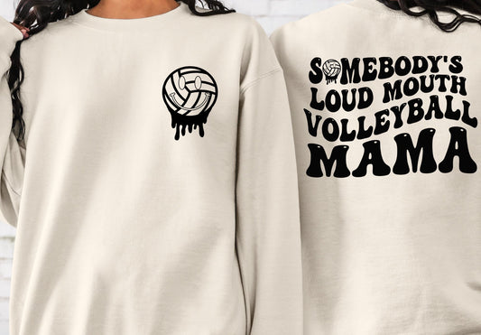 Loud Mouth Volleyball Mama BACK ONLY