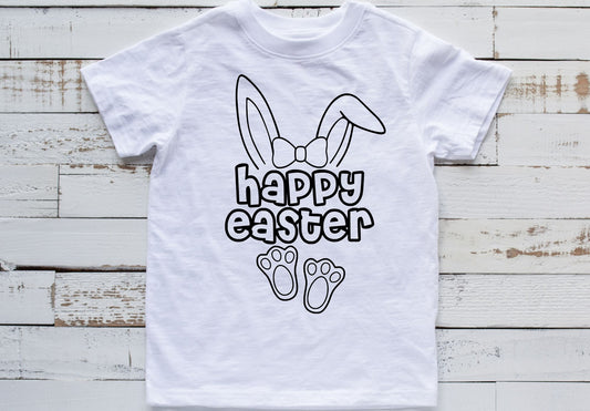 Happy Easter Bunny(bow) coloring