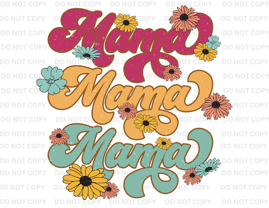 Mama Floral Retro DTF Transfer