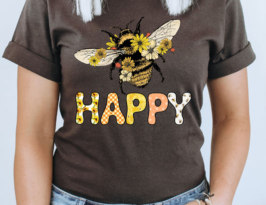 Bee Happy DTF Transfer