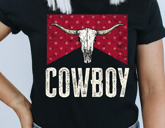 Cowboy Distressed (white lettering) DTF Transfer