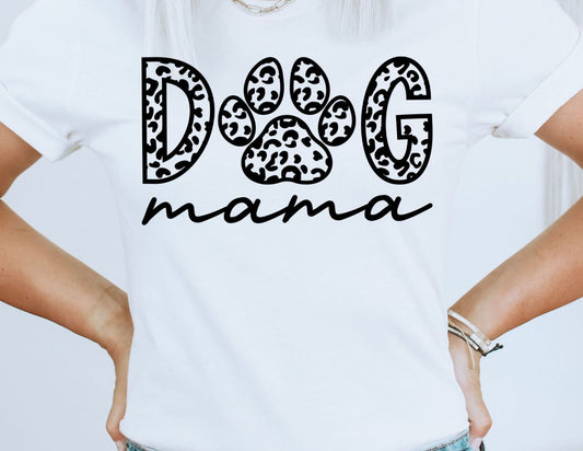 Dog Mama Leopard Paw Print DTF Transfer