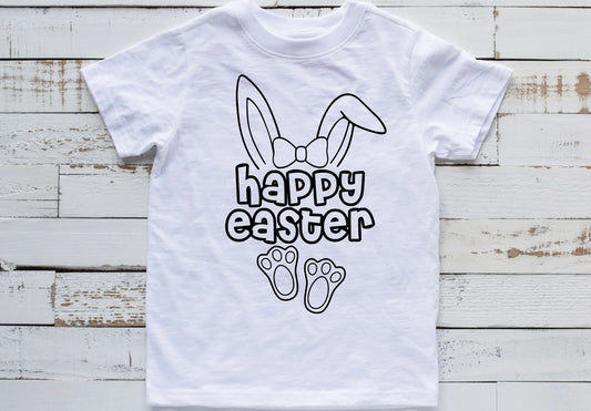 Happy Easter Color T-shirt (girl bunny)