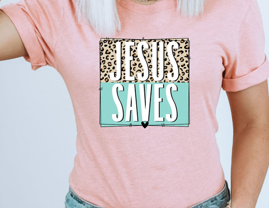 Jesus Saves DTF Transfer