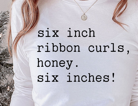 Six Inch Ribbon Curls DTF Transfer