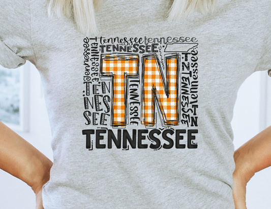 Gingham Tennessee DTF Transfer